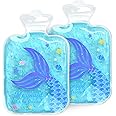 Navaris Girls Hot and Cold Packs (Set of 2) - Kids Reusable Heat and Ice Gel Pack Set - BPA-Free Compress to Cool or Warm - Mermaid Design