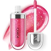 Kiko Milano Lip Gloss - 3D Hydra Lip Gloss - 10 Sparkling Strawberry - Nourishing and Moisturizing