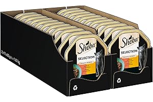 SHEBA Schale Nassfutter für Katzen Selection in Sauce mit Rind und Truthahn 2 x 11 x 85g