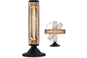 Enders Florenz Heater - Fungo Riscaldatore Elettrico per Patio Radiante a Infrarossi - Stufa Elettrica Esterno per Balcone, Terrazzo o Giardino - Fungo Riscaldante per Esterno Elettrico Nero #4923