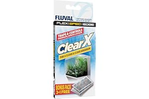 Fluval Clear X Filter Pads, przeciwko fosforanom, azotynom i azotanom, nadają się do wszystkich rodzajów filtrów, 4 sztuki, 1 podkładka po obróbce 60 l