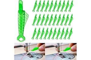 Nadeleinfädler, Alluring Nadeleinfädler für Nähmaschinen Einfädelhilfe, Nähmaschinen Zubehör Grüner Kunststoff Fisch für Handnähen und Nähmaschinen (30 PCS)