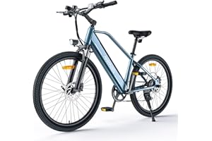 HILLMILES MileTrail1 26" Bicicleta Electrica para Adultos con Sensor de Par y Frenos Hidraulicos, Autonomia 100km, 36V 13AH Bateria Extraible, Velocidad 25KM/H, Mountain E-Bike