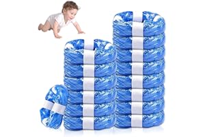 VACVAD 15 Pack Nappy Bin Refill, Diaper Bin Pail Disposal Bags 4.5m long, Nappy Bags compatible with Tommee Tippee, Litter Genie, Diaper Genie, Angelcare, Twist & Click and Cat Litter Disposal Buckets