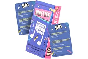 Boxer Gifts Nineties Guess That Tune Music Quiz Game - Party Games For Adults & Family - 1990s Songs Trivia - 90s Gifts For Men & Women, Blue