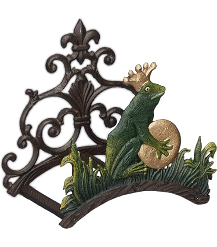 Portatubo Da Parete In Ghisa - Design A Giglio, 28x18x14 Cm, Per Giardino - Foto 8