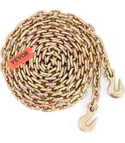 Chaîne Laquée Noire 4 M X 8 Mm En Acier Carbone - Pour Fauteuil Suspendu, Clôture, Sécurité, Capacité 150 Kg