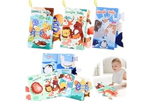 AIRCADIA Baby Spielzeug 0 6 Monate, Babybuch 3 Pack Sensorisches Stoffbuch, Interaktive Fühlbuch Mit Sound, Lernspielzeuge knisterspielzeug Baby Geschenk für Neugeborene (Insekten Wald Gletscher)