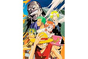 QENSPE One Piece Diamond Painting Broderie Peinture Diamant Kit Complet, 5D Rond Diamant Painting Tableau Japonais Anime pour Adulte Enfant Strass Dessin Decoration Chambre Murale (WX6219) 30x40cm