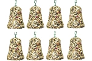 LEEWAY WOODWORK JOHNSONS PARROT BUMPER BELL 150G - 1 TO 8 - CAGE TREAT SUNFLOWER SEEDS CLIP (X8)