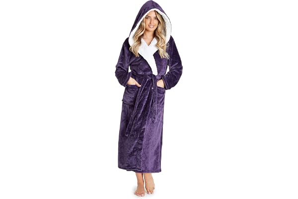 CityComfort Robe de Chambre Femme - Peignoir Femme en Polaire - Cadeau Femme