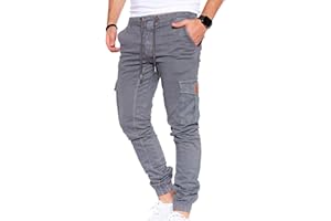 Styleko Cargohose Herren Cargohose aus Baumwolle Outdoorhose männer verwaschen Cargohose Chino Hose Sporthose Freizeithose Jogging treckking Casual Hose |6 Taschen 8001