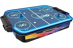 Merchant Ambassador elektronisches Arcade Air Hockey – actiongeladenes Tischspiel für Kinder und Erwachsene – Spielzeug für Kinder ab 6 Jahren
