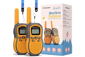 FOREDOM Walkie Talkies für Kinder Walkie Talkies Funkgeräte Set Spielzeug für Jungen & Mädchen 3-12 Jahre, Umhängeband, Geschenke Outdoor-Abenteuer – 2er Set
