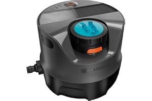 Gardena AquaPrecise bevattningssystem, soldrivet, exakt vattenanvändning för trädgårdar upp till 320 m², Bluetooth-kontroll