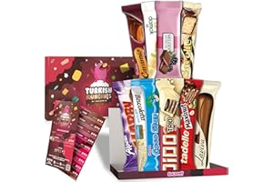 TURKISH MUNCHIES BY MUEKZOIN Schokoladen box mit über 10 Tafeln | Ähnliche American USA Candy American Candy Box | Süßigkeiten aus aller Welt | Snackbox aus der Türkei | Snacks in voller Größe in einer Bonbonschachtel