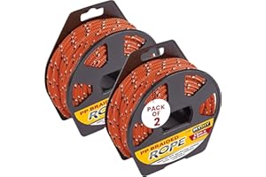 MY DIY PROFESSIONAL PRODUCTS MY DIY Braided Rope 15M Polypropylene Rope on Reel Strong Heavy Duty Multipurpose 5.5MM Thick Ropes Tactical Paracord Utility Cord for Bracelet Crafting DIY Clothes Line Camping Outdoor Garden