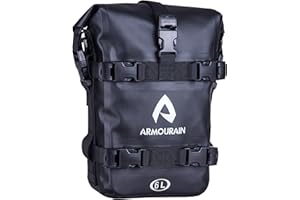 ‎ARMOURAIN ARMOURAIN Motorrad Stoßstangen Seitentasche Tasche Wasserdicht 6L/8L/15L Motor Sturzbügel Seitentaschen mit Schultergurt Motorräder Seitenrahmen Seitenkoffer Reiten Werkzeuge Zubehör (6L TPU)