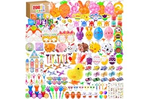 DIYDEC 199pcs Easter Party Bag Fillers, Easter bulk Party Favors Toys Easter Rabbit Chicken tattoo stickers Pull Back Cars Egg Supplies Present for Basket Stuffers Party Favors Egg Hunt for Kids