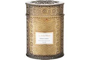 LA JOLÍE MUSE LA Jolie Muse Bougie parfumée à l'ambre, grande cadeau pour femme, bois pour la maison, 538,6 g