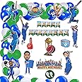 FI - FLICK IN Cricket Birthday Decorations For Boys 77 Pcs Indian Cricket Theme Happy Birthday Decoration(Pack of 77 , Multicolor)