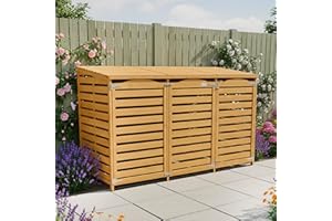 Wheelie Bin Storage Unit Triple Three Bins Garden Universe Outdoor 3 Wheelie Bin Storage for three wheelie bins garden storage WBS02-N