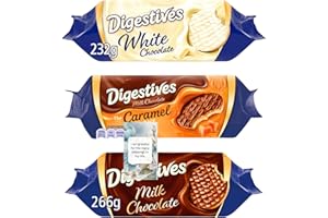 Biscuits Hamper Bunder Consisting Digestive Milk, Caramel, And While Chocolate Biscuits (3 Pack) – Gift by Oerich