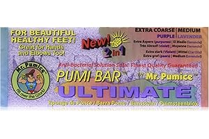 Mr. Pumice Ultimate Pumi Bar (6 Pack): 2-in-1 Callus Remover, Pedicure Stone & Ped File Scrubber for Smooth Feet and Heels, Dual-Grit (Medium + Coarse)