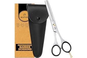 ASIPRO Forbici per Sfoltire i Capelli 6,5"/16,5cm Forbici Sfoltire Capelli Acciaio Inossidabile con Custodia in Pelle Artificiale, Thinning Scissors Forbici Parrucchiere per Sfoltire per Uomo e Donna