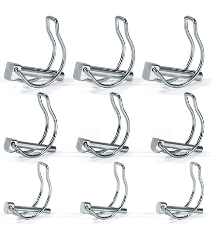 Lot De 4 Goupilles Demi-Lune 8x45mm - Acier Zingué - Pour Remorque, Tondeuse, Tracteur