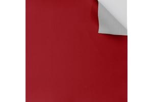 econuk - Tela para Tapizar, Manualidades y Bricolaje, Polipiel Suave al Tacto, Cuero Sintetico para Sillas, Sofás, Bolsos, Cojines, Asientos de Moto, Techos de Coche (200cm x 140cm, Rojo)
