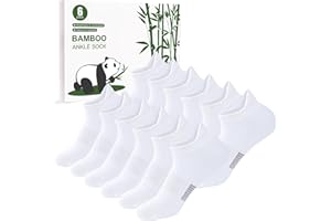 inaWarm Lot de 6 paires de chaussettes de sport respirantes en bambou pour femme, chaussettes de running basses avec coffret cadeau