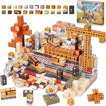Jeu de Construction Magnétique, 57 Pièces Montessori Jeux Aimanté Enfa... pas cher Jeu de Construction Magnétique, 57 Pièces Montessori Jeux Aimanté Enfa... pas cher