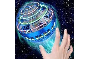 Korffe Balle volante, jouet volant, mini drone commandé à la main, avec lumières LED rotatives à 360 °, pour enfants, adultes, cadeaux pour garçons et filles, intérieur et extérieur