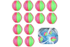 HNYGS-EU Acchiappa Cattura Capelli Lavatrice, Sfere per Bucato,12 PCS Riutilizzabile Palline per Magia Lavatrice,Floating Pet Fur Catcher,Sfere per Bucato Pulizia di peli di Animali Vestiti Biancheria da Letto