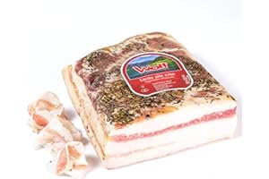 Wolf, Lardo alle Erbe, Baffa, Prodotto Leggermente Affumicato con Tradizionale Tenica di Affumicatura con Legno di Faggio, Carne 100% Italiana, Senza Glutine, 2,2 kg (min. netto garantito)