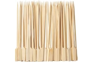 PROLUX CONCEPTS Wooden Bamboo Skewers for Kebabs, Cocktail Sticks, Barbeque Skewers, Party Food, Fondue, Fruit, Chocolate Fountains, Buffets, BBQ Accessories Indoor and Outdoor Dining: Paddle Style (25cm 6000 Pack)