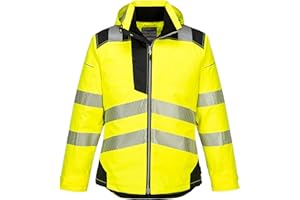 Portwest Chaqueta De Invierno De Alta Visibilidad Pw3 , Tamaño: M, Color: Amarillo/Negro, T400YBRM