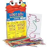 Wikki Stix Sea Life Pak &Ouml;zellikleri 12 Uygulamalı Aktivite ve Her Birinde Eğlenceli Ger&ccedil;eklere Sahip Deniz Yaratıkları, ABD'd