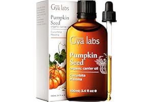 Gya Labs Organic Pumpkin Seed Oil for Hair Growth - 100% Pumpkin Seed Oil Cold Pressed for Skin - Pumpkin Oil for Hair, Skin, Face, Nourishing & Strengthening (100ml)