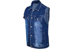 BIKERS GEAR AUSTRALIA Bikers Gear Denim Vest Mens – Cowboy Sleeveless Jacket Men Vintage Casual Motorcycle Jacket Waistcoat Outwear
