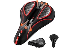 YOUNGDO Bike Seat Cover, Gel Bicycle Seat Cover, Soft and Comfortable Bike Seat Cover, Waterproof and Dustproof Bicycle Seat Cover, for Narrow Wide Bicycle Seats