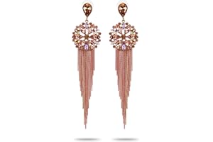 YouBella Jewellery Earrings for women Crystal Tassel Handmade Earrings for Girls and Women