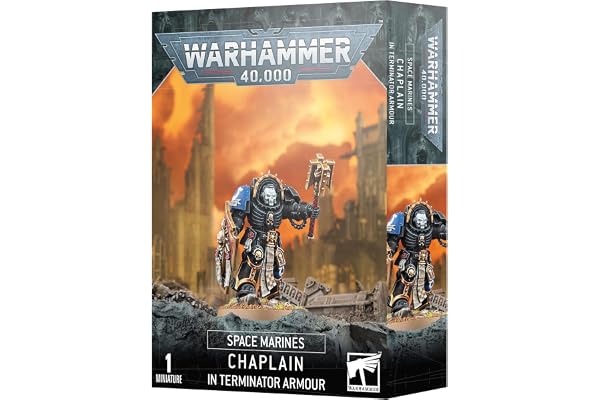Games Workshop - Warhammer 40 000 - Space Marines : Chapelain in Terminator Armour (édition 2023), Bleu, Métallisé Foncé