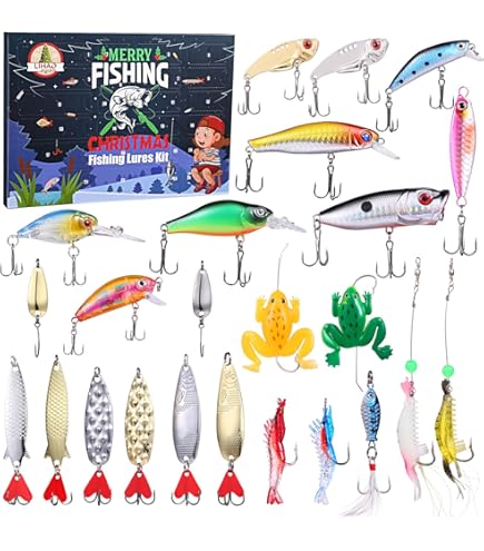 Calendrier De L'Avent De Pêche 2025-24 Jours Avec Boîte De Atériel De