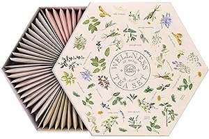 ‎ACORUS ACORUS | Wellness Tee Set - Natürliche Teeauswahlbox mit 6 Geschmacksrichtungen | Tee Geschenkset | Große Teebox mit 60 Kräuter teebeuteln | 6 Funktionstees