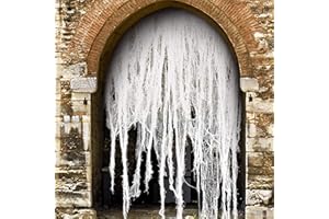 Whaline Halloween Creepy Cloth, 32.8 x 2.5ft Halloween Decor Drape Doorways Entryways Windows Cover Gauze for Halloween Haunted House Party (White)