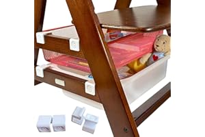 GENERIC EmSoLi Trofast Adapter kompatibel für Hochstuhl Hauck Alpha für Plastikwannen und Körbe,Haken, (Weiss, Trofast Adapter)