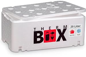 THERM BOX frigolitbox 24 l till 45 l, olika storlekar, isoleringslåda, termolåda, kylbox, varmhållningsbox, återanvändbar