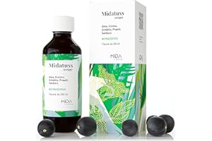 MIDA FARMA Sciroppo di Propoli e Sambuco per Tosse, Raffreddore e Mal di Gola | Con Aggiunta di Vitamine, Altea, Erismo e Grindelia | Flacone da 200ml